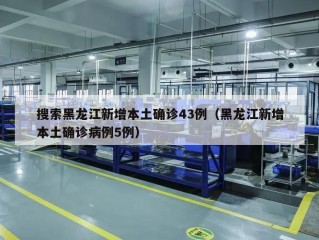 搜索黑龙江新增本土确诊43例（黑龙江新增本土确诊病例5例）